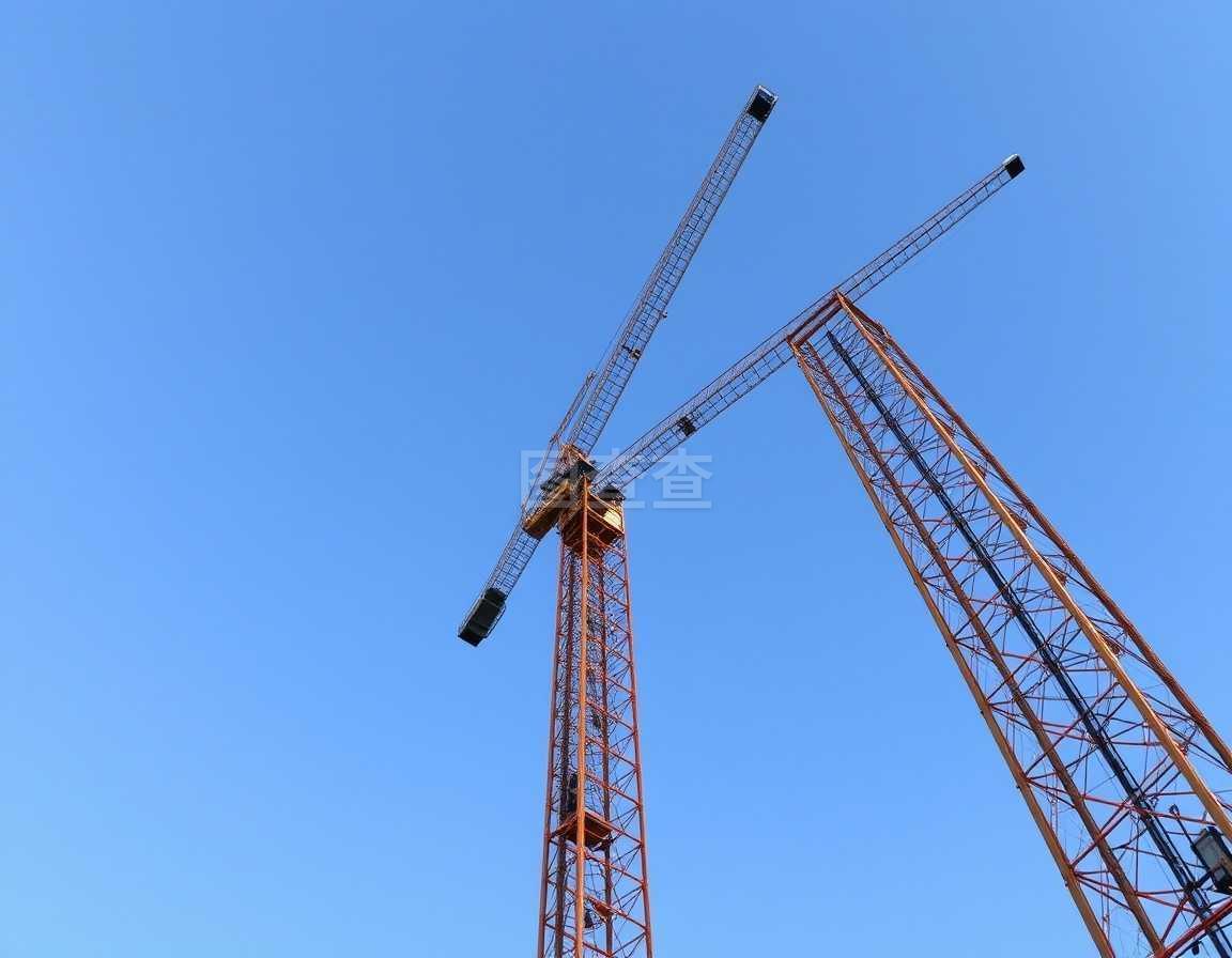 建筑起重機對抗天空重型設備